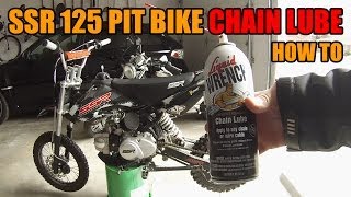 SSR 125 Pit Bike Chain Lube and Maintenance [upl. by Roque]