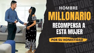 Mujer embarazada recibe una generosa recompensa de un empresario por su honestidad [upl. by Risser972]