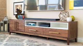 Building a Modern Media Console TV Stand Credenza  Woodworking [upl. by Boniface]