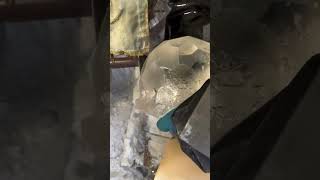 How to make a clear quartz sphere？🧐🧐 helmsmancrystal crystalshop crystalaccessories crystalstore [upl. by Nnave]