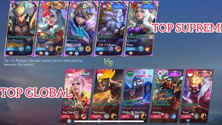 TOP GLOBAL TEAM VS TOP SUPREME TEAMYUZHONG MVP GAMEPLAYMLBB [upl. by Ardie]