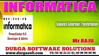 Informatica  Sequence Generatior Transformation [upl. by Bravar660]