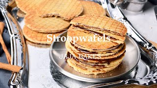 Homemade Dutch Stroopwafels Syrup Waffles  Jaja Bakes [upl. by Astraea]