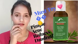 Alps Goodness Pure Essential Tea Tree Oil Review l How to Use Tea Tree Oil l Tiny Makeup Update [upl. by Horatia]