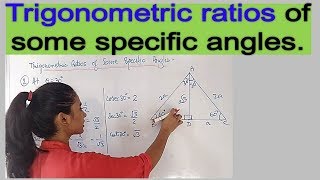 Trigonometric ratios of some specific angles trigonometry [upl. by Hareehahs47]