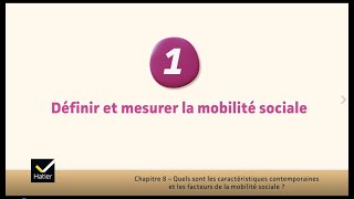 SES cours de Tle  définir et mesurer la mobilité sociale [upl. by Eelyr]