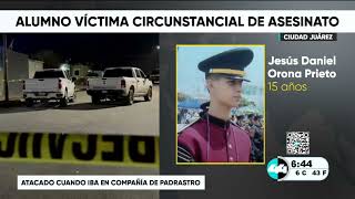 Alumno víctima circunstancial de asesinato [upl. by Hallock]