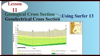 Geological Cross section amp Geoelectrical Cross section using Surfer 13  Lesson 11 [upl. by Enomes732]