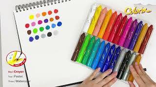 CRAYONES COLORIX 3 EN 1 ESTUCHE X 24  AMOS [upl. by Neerahs]