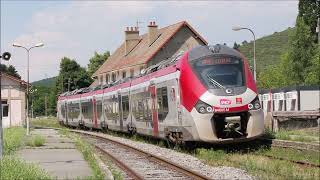 Régiolis et AGC en Lozère Ligne du Translozérien ligne des Cévennes [upl. by Enirhtac]