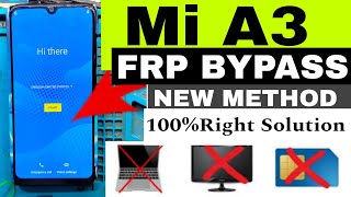 Mi A3 FRP BYPASS NEW METHOD [upl. by Stedman]