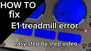 How to fix E1 error on a treadmill Also known as Error 01 or LS1 low speed error [upl. by Annekim166]