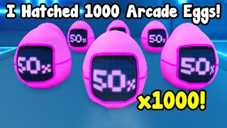 Hatching 1000 Arcade Eggs To Get Huge Arcade Dragon In Pet Simulator 99 [upl. by Perpetua825]