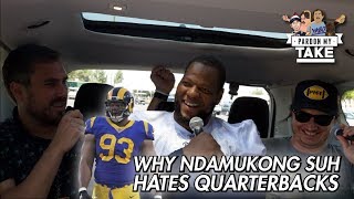 Why Ndamukong Suh Hates Quarterbacks  A full interview with Pardon My Take [upl. by Yeldua360]