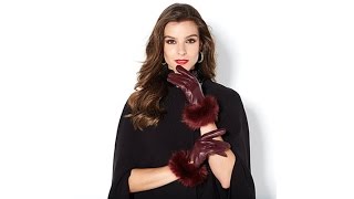 IMAN Platinum Luxe Leather Gloves with Faux Fur Trim [upl. by Twum]