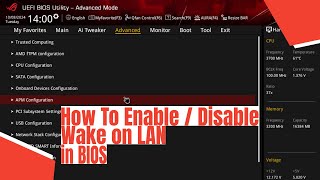 How To Enable  Disable Wake on LAN in BIOS [upl. by Con]