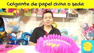 Colgante de papel china o seda Soy luna  Colgante de papel para fiesta [upl. by Liew739]