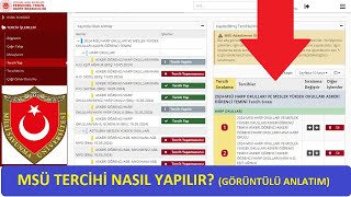 MSÜ TERCİHLERİ NASIL YAPILIR GÖRÜNTÜLÜ ANLATIM MİLLİ SAVUNMA ÜNİVERSİTESİ SUBAY ASTSUBAY ALIMI [upl. by Aitas]