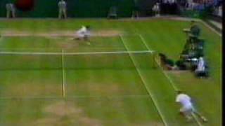 Sampras great backhand volley and smash [upl. by Mclyman]