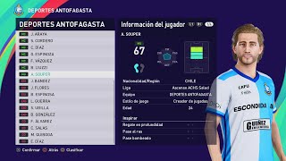 🎮🔥 eFootball PES 2021 TODOS LOS JUGADORES DEL DEPORTES ANTOFAGASTA🔥🎮 [upl. by Innaig167]