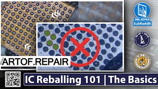 IC Chip Reballing 101  Microsoldering Basics  How do I do a basic IC Reball  IC Harvesting [upl. by Rozina]