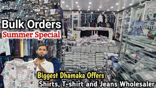 1st Time Dhamaka in Kolkata 🔥 Summer Collection ManufacturerShirt Tshirt and Jeans Wholesaler [upl. by Kaden]