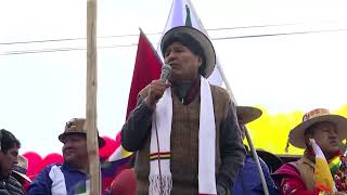 ExBolivian leader Morales marches to La Paz to confront president  REUTERS [upl. by Yelkreb]