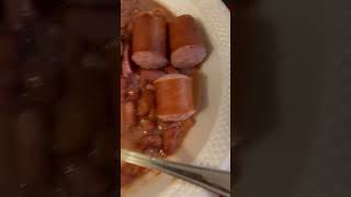 Red Beans and Sausage foodshort mukbang [upl. by Enawyd]