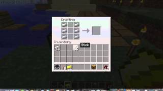 minecraft how to make a speedrailrail and redstone torch and a minecart [upl. by Ranique]