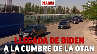 Así ha sido la llegada de Biden a la Cumbre de la OTAN en Madrid I MARCA [upl. by Cavanaugh]