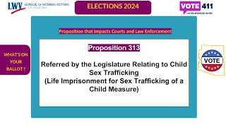 2024 Whats on Your ballot Proposition 313 [upl. by Yclehc147]