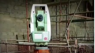 Reference line point by Leica TS12 total station  surveying [upl. by Reggie353]