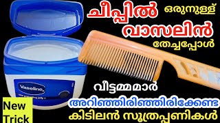 ഒരു തുള്ളി വാസലിൻ ചീപ്പിൽ തടവിയപ്പോൾ കിടിലൻ സൂത്രംവീട്ടമ്മമാർ മിസ്സ്‌ ആക്കല്ലേVaseline Tips [upl. by Sclar]