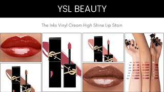 YSL The Inks Vinyl Cream High Shine Lip Stain [upl. by Drabeck]