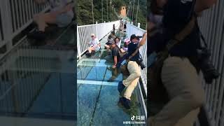 GLASS BRIDGE BROKEN SCARY PRANK [upl. by Etnoled]