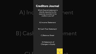 Creditors Journal accounting journal creditors bookkeeping finance [upl. by Aloibaf]