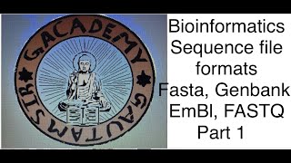 BIOINFORMATICS  SEQUENCE FILE FORMAT FastaGenbankGenpeptFASTQ part 1G academy [upl. by Hsilgne]