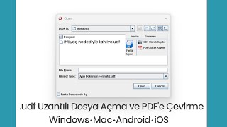 UDF Dosyası Açma ve UDF Dosyasını PDF Çevirme  UDF To PDF [upl. by Nalyt883]