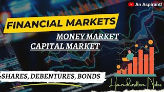 Financial MarketsMoney amp Capital Market  Indian Economy  Handwritten notes  An Aspirant [upl. by Lundberg]