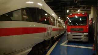 HD 열차페리 안의 ICETD  列車フェリーの中のICETD  ICETD train in the ferry [upl. by Arised]