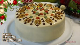 TORTA NAVIDEÑA DE ZANAHORIA DIVINA Y MUY FÁCIL te enseño a hacer todo facilmente [upl. by Camille]