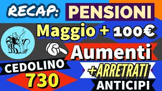 📌 RECAP 👉 PENSIONI MAGGIO ANTEPRIMA NOVITÀ ANTICIPI  100€ per chi STIME RIVALUTAZIONE 2025 [upl. by Lombardi567]