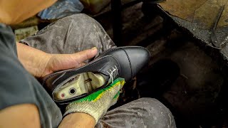 Leather Shoes Making for 50 Years Handmade Leather Shoes Factory [upl. by Libbie]