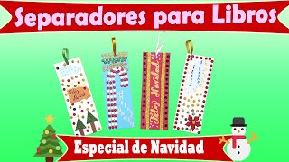 Haz estos SEPARADORES NAVIDEÑOS para libros 📖 [upl. by Cassilda]