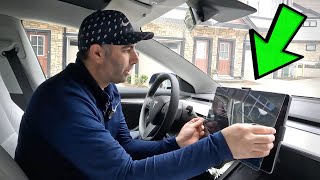 Tesla Model 3  Y Glass Screen Protector Installation How To [upl. by Ailegave975]