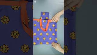 Quick and Easy sewing tips foldable grocery bag  shopping bag tutorial sewingtutorial [upl. by Aneroc]