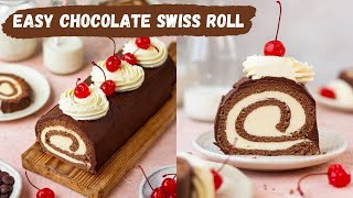 How To Make Chocolate Swiss Roll Detailed Recipe Video With Tips and Tricks  Swiss Roll recipe [upl. by Haley]