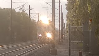 Caltrain MP15DC 503 and F40PH2CAT 901 deadheading pass W Meadows Dr crossing [upl. by Austina]