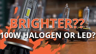 100W Halogen VS LED Bulbs  which is brightest [upl. by Carlyn]