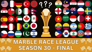 Marble Race League Season 30 Final Marble Race in Algodoo [upl. by Anoyek754]